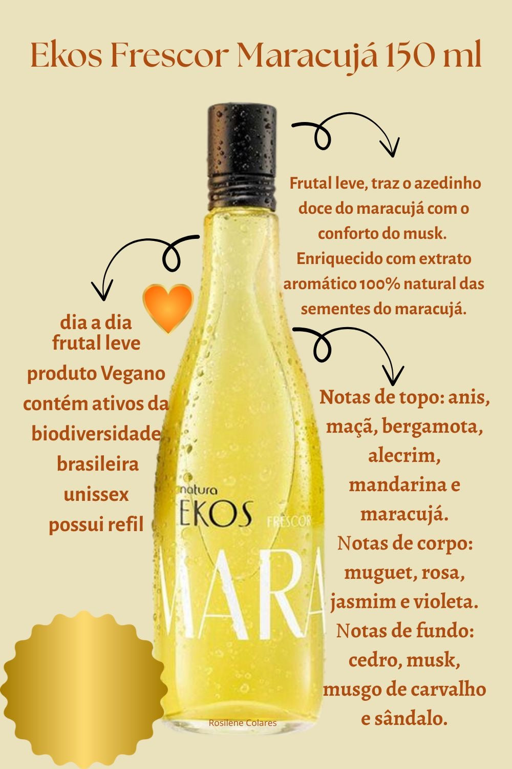 EKOS MARACUJA Colônia perfumadora 150ML