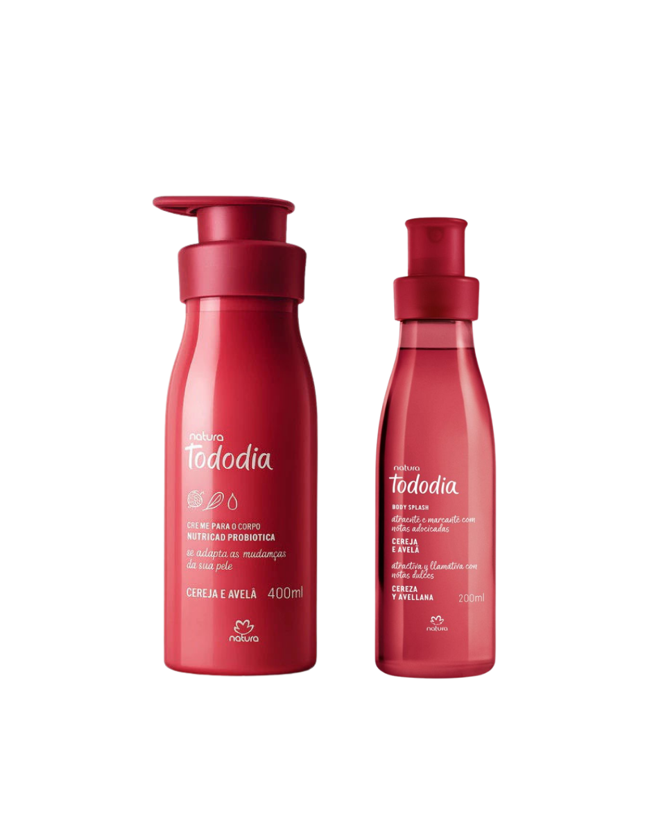 TODODIA CHERRY AND HAZELNUT Body Cream 400ml + Body Splash 200ML