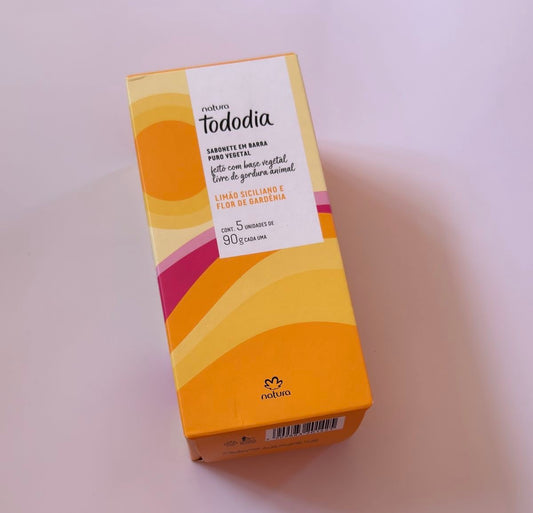 TODODIA LIMÃO SICILIANO E FLOR DE GARDÊNIA Sabonete corporal 5x90g