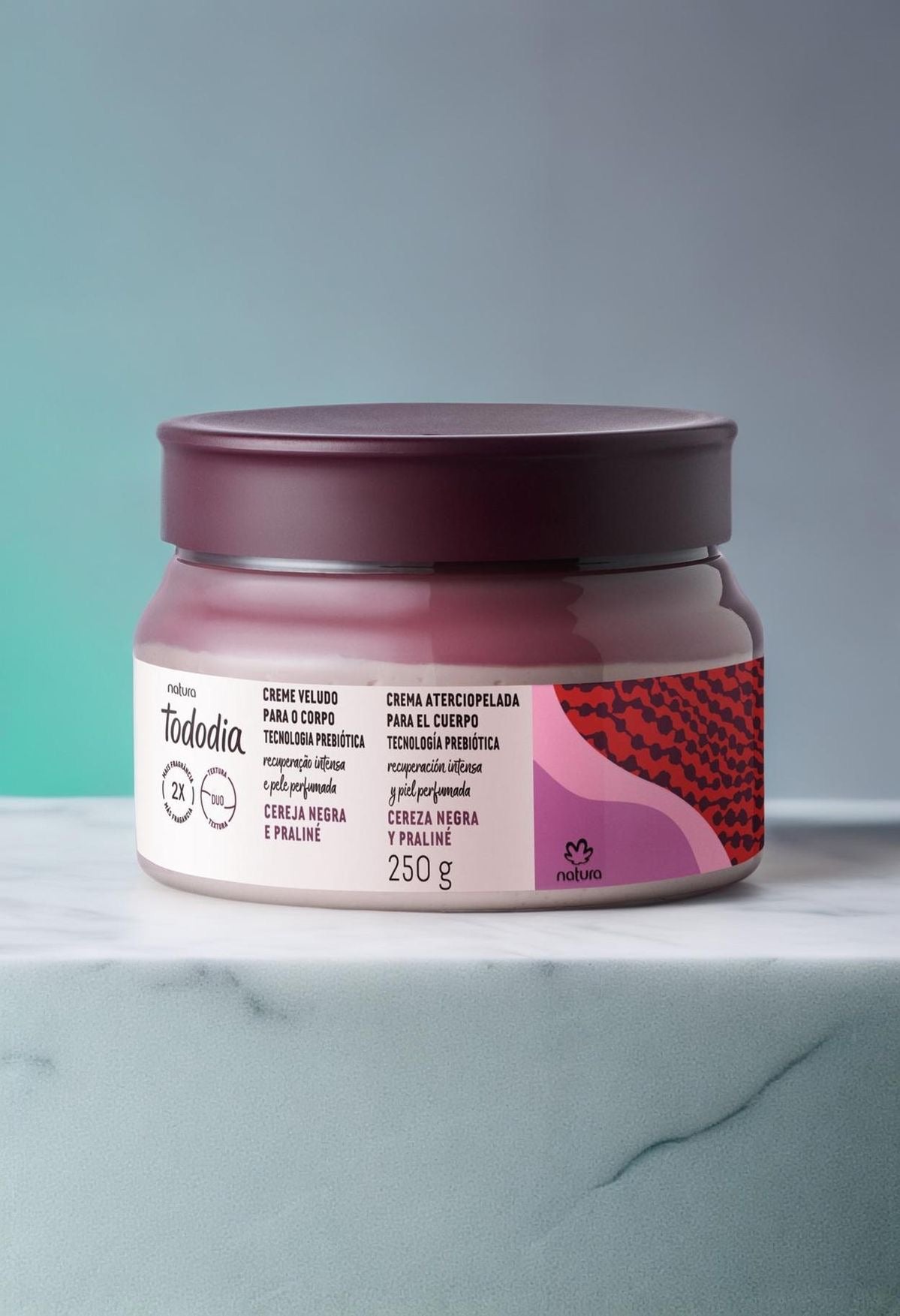 TODODIA BLACK CHERRY AND PRALINE Velvet Cream 250g
