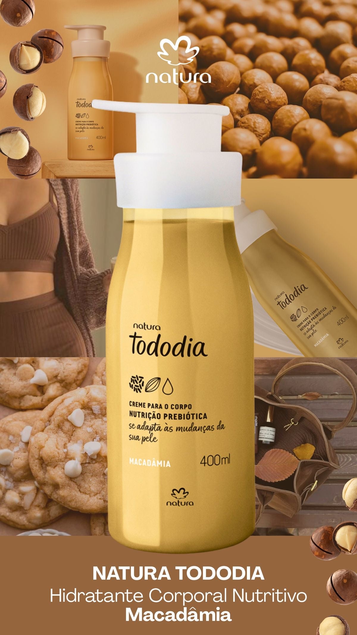TODODIA MACADÂMIA Creme Corporal 400ml