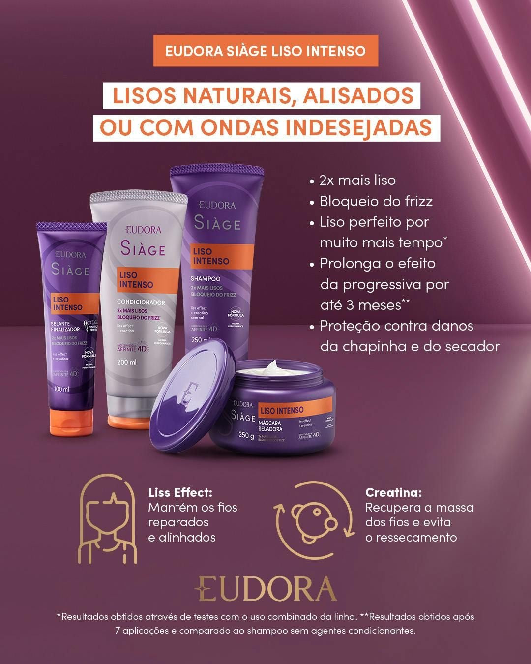 SIAGE LISO INTENSO Kit Shampoo + Condicionador + Mascara
