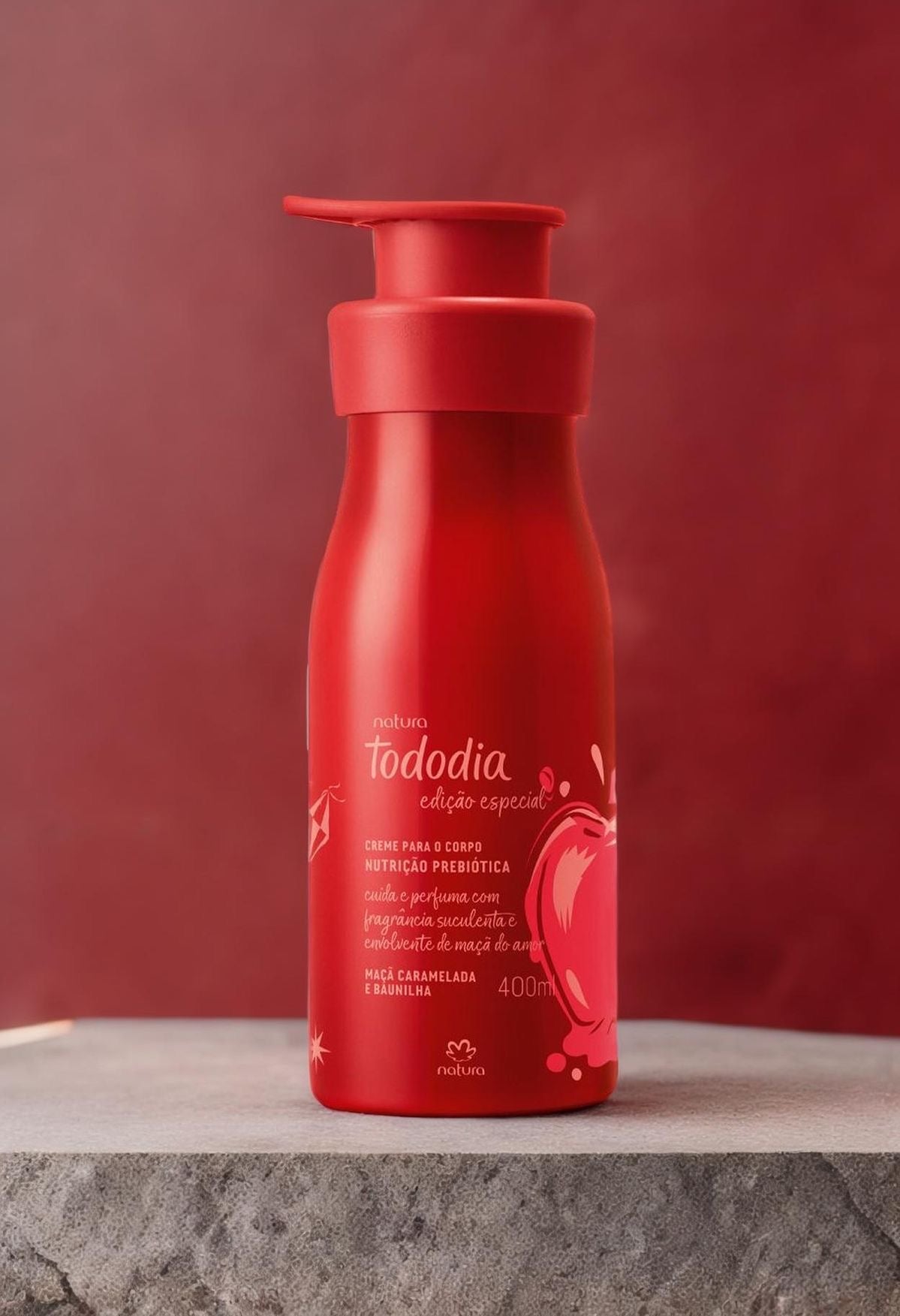 TODODIA MAÇÃ CARAMELADA E BAUNILHA Creme corporal 400ml + Sabonete Corpo 5x90g