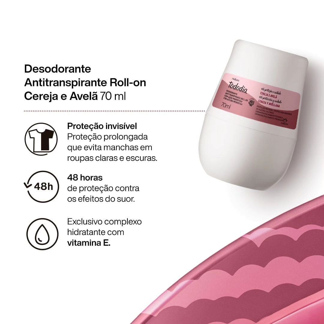 TODODIA CHERRY AND HAZELNUT Roll-on Deodorant 70ml