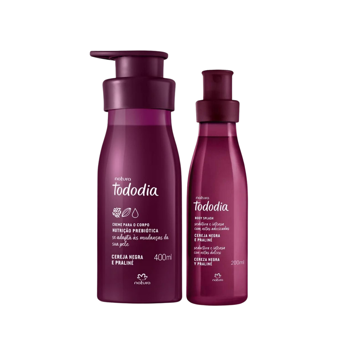 CEREJA NEGRA E PRALINÉ Creme Corporal 400ml + Body Splash 200ml