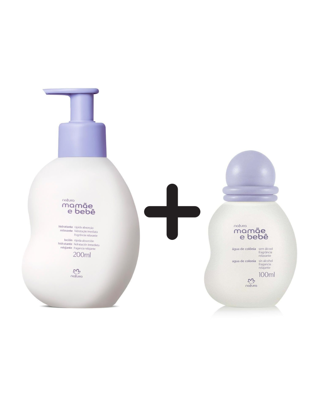 MAMÃE E BEBE KIT Relaxante Colônia 100ml + Hidratante 200ml
