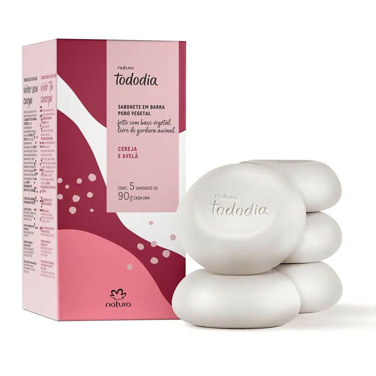 TODODIA Cherry and Hazelnut Body Soap 5x90g