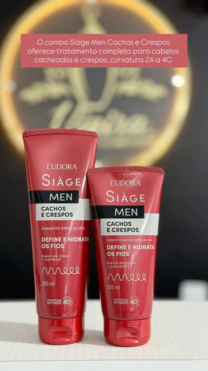 SIAGE MEN CURLS AND AFRO HAIR Shampoo and Conditioner Kit