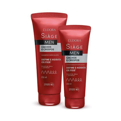 SIAGE MEN CURLS AND AFRO HAIR Shampoo and Conditioner Kit