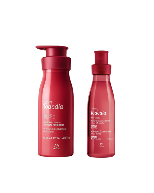 TODODIA CEREJA E AVELÃ Creme corporal 400ml + Body Splash 200ML