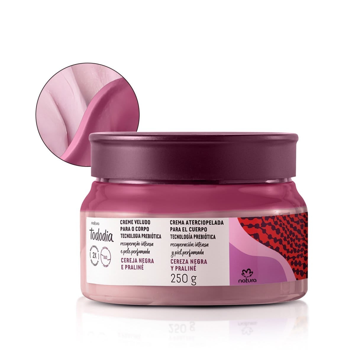 TODODIA BLACK CHERRY AND PRALINE Velvet Cream 250g