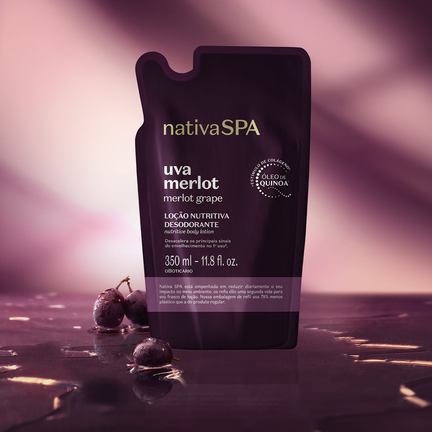 NATIVASPA UVA MERLOT Loção Nutritiva Refil 350ml