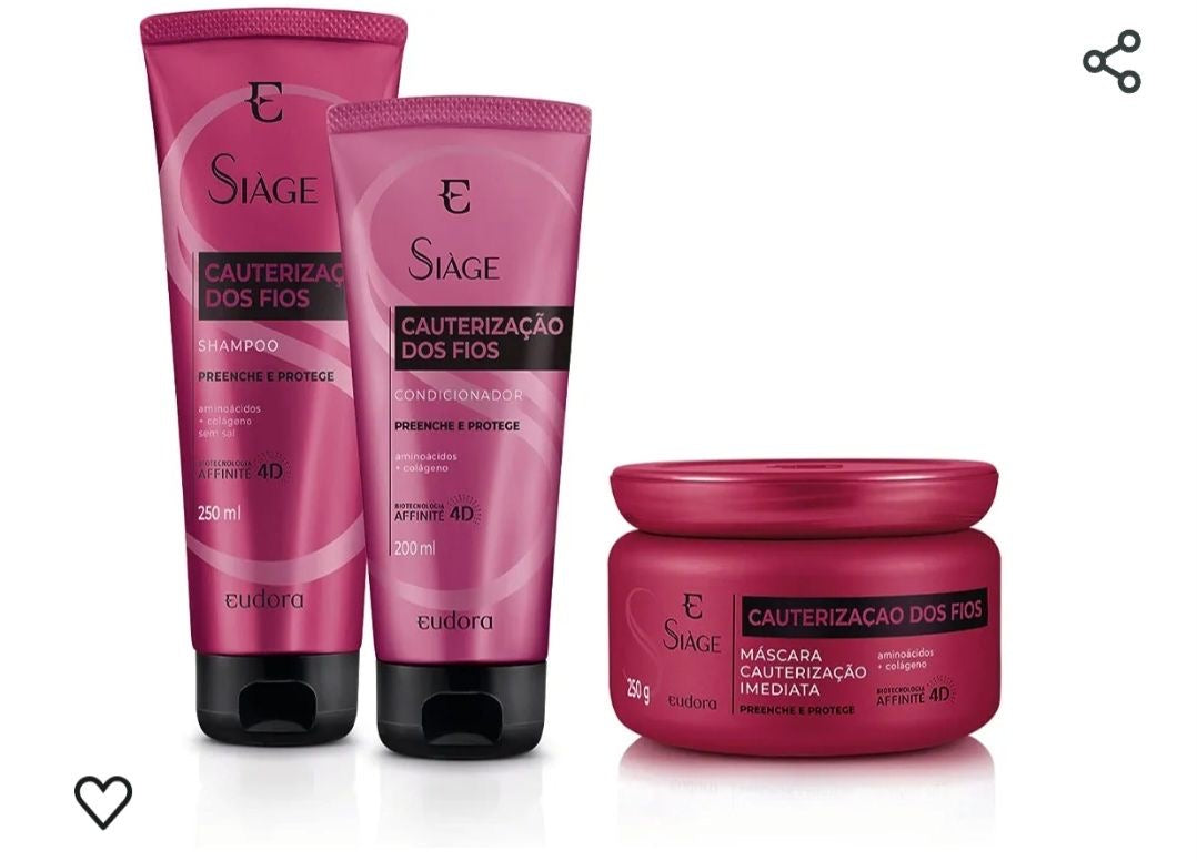 SIAGE HAIR CAUTERIZATION Kit Shampoo + Conditioner + Mask