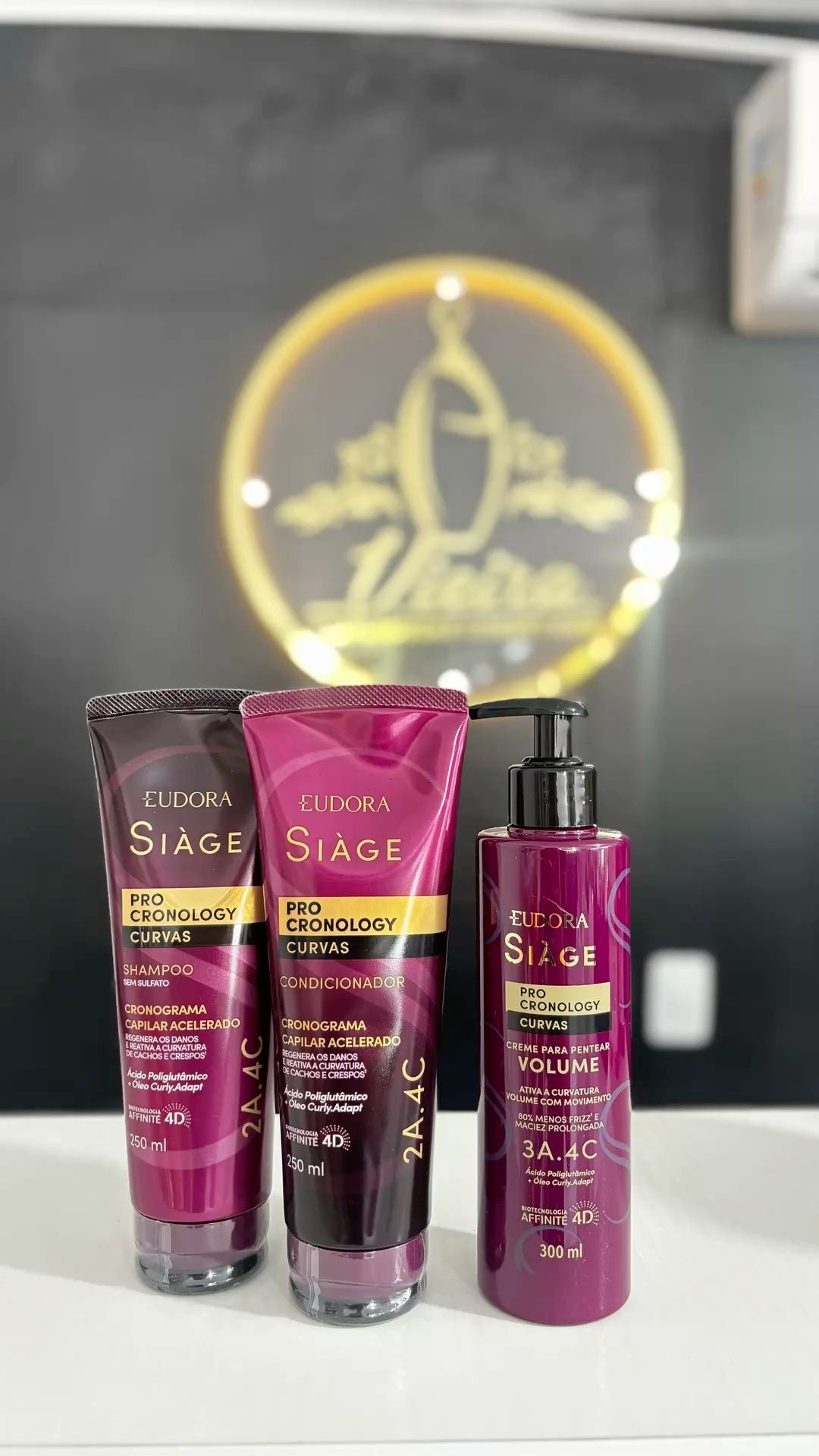 SIAGE PRO CRONOLOGY CURVAS Kit Shampoo + Conditioner + Styling Cream