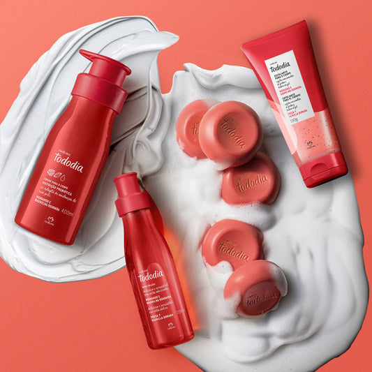 TODODIA MORANGO E BAUNILHA DOURADA Sabonete Corpo 5x90g