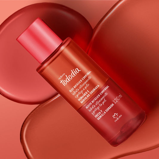 MORANGO E BAUNILHA DOURADA Óleo Bifásico Corporal 120ml