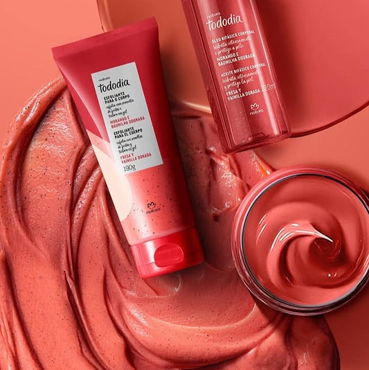 MORANGO E BAUNILHA DOURADA Esfoliante corpo 190g