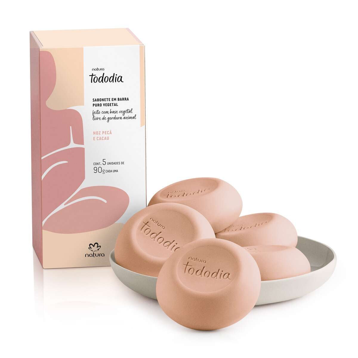 TODODIA NOZ PECÃ E CACAU Sabonete Corpo 5x90g