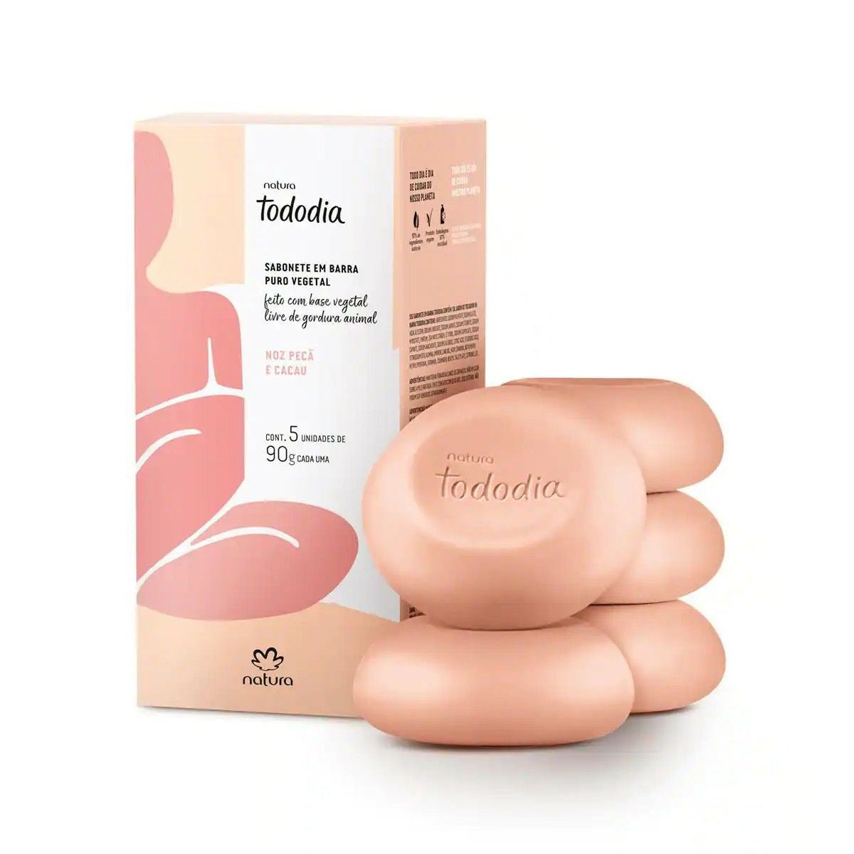 TODODIA NOZ PECÃ E CACAU Sabonete Corpo 5x90g