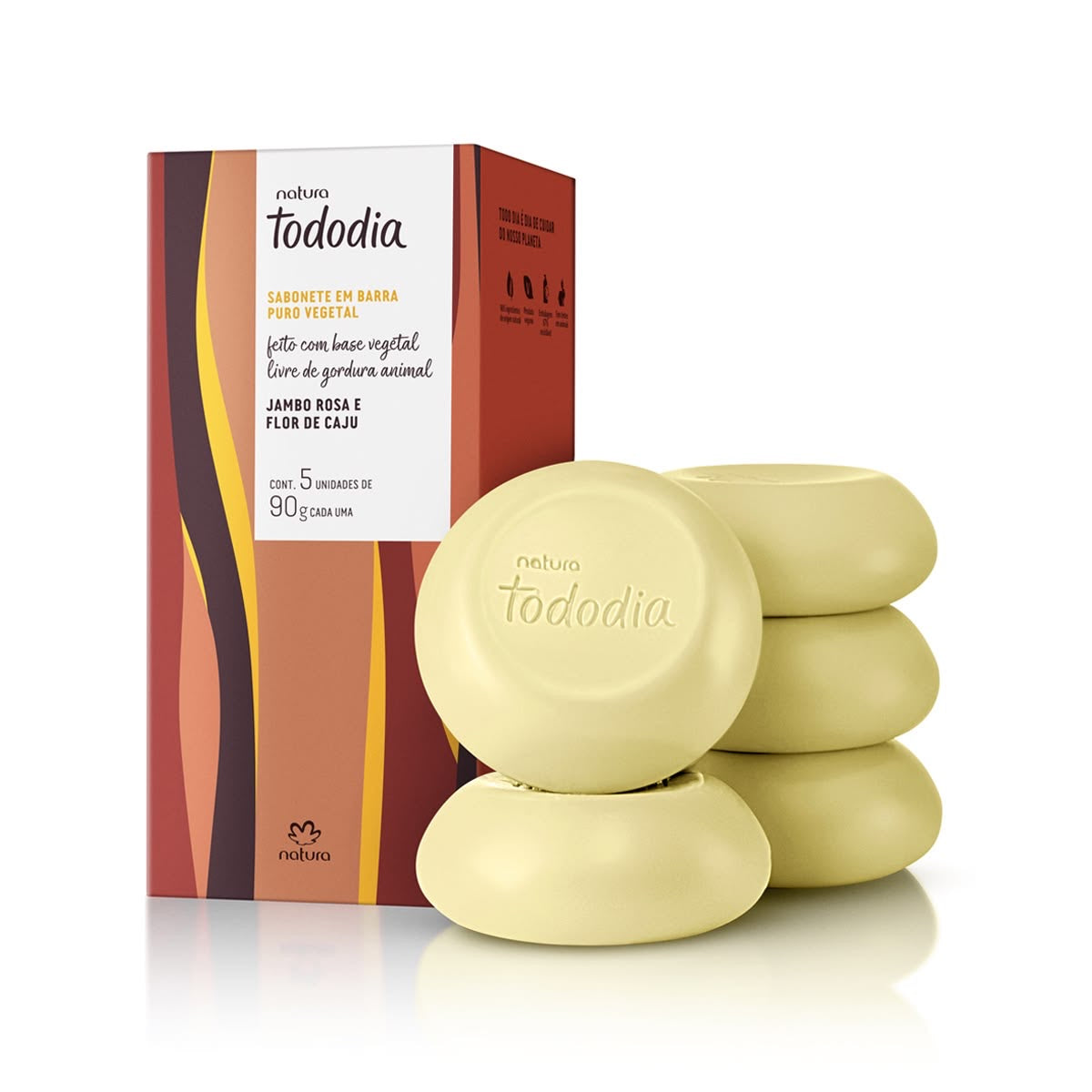 TODODIA PINK JAMBO AND CASHEW FLOWER Bar Soap 5x90g