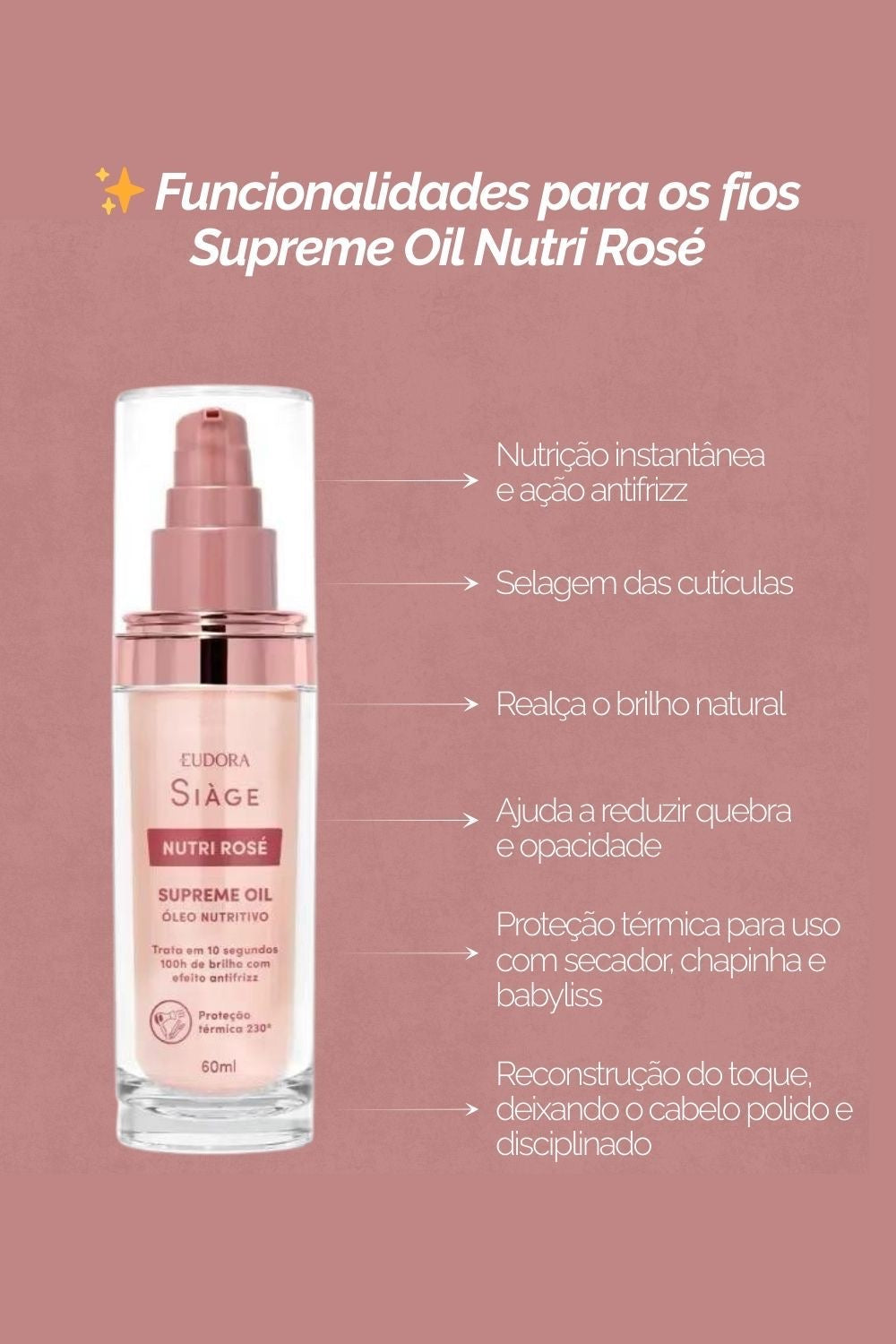 SIÀGE NUTRI ROSÉ Supreme Oil 60ml