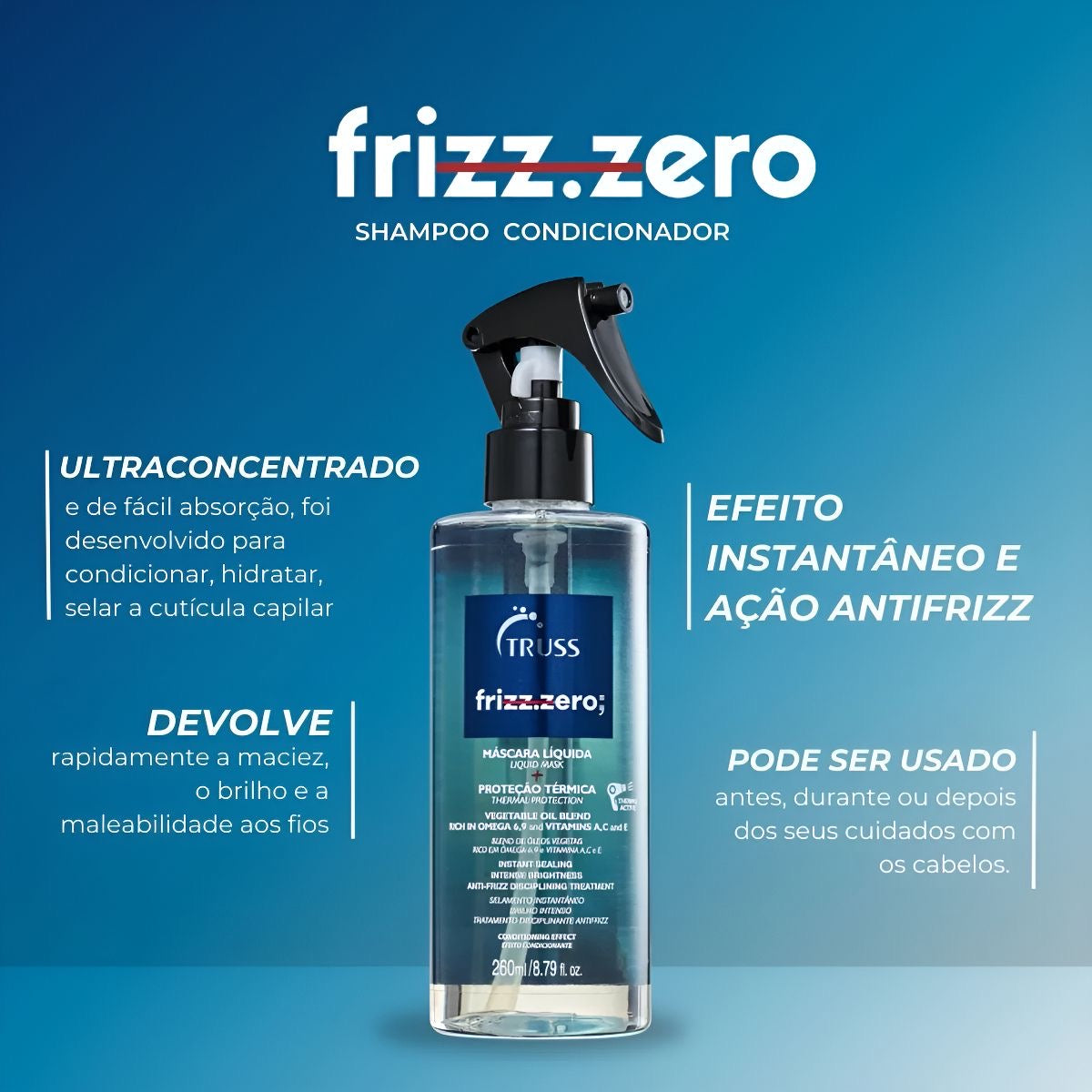TRUSS Frizz.zero: Máscara Liquida 260ml