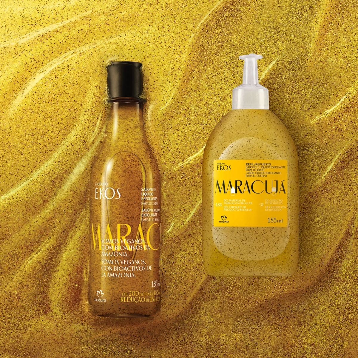 EKOS MARACUJÁ Exfoliating Liquid Soap 185ml + Refill 185ml