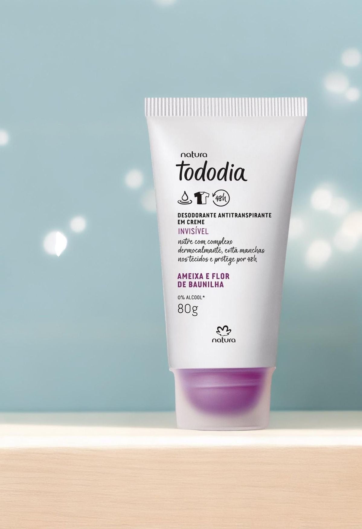 TODODIA AMEIXA E FLOR DE BAUNILHA Desodorante Antitranspirante em creme 80g