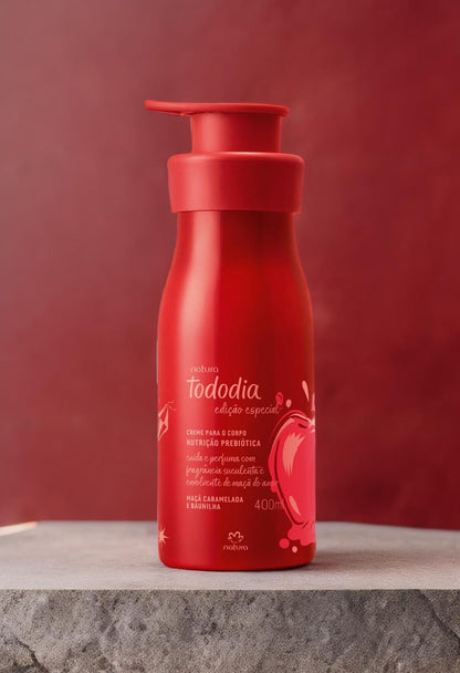 TODODIA MAÇÃ CARAMELADA E BAUNILHA Creme corporal 400ml + Sabonete Corpo 5x90g
