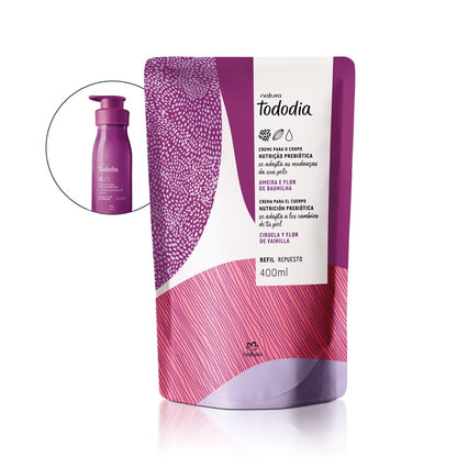 TODODIA AMEIXA E FLOR DE BAUNILHA Refil Creme Corporal 400ml