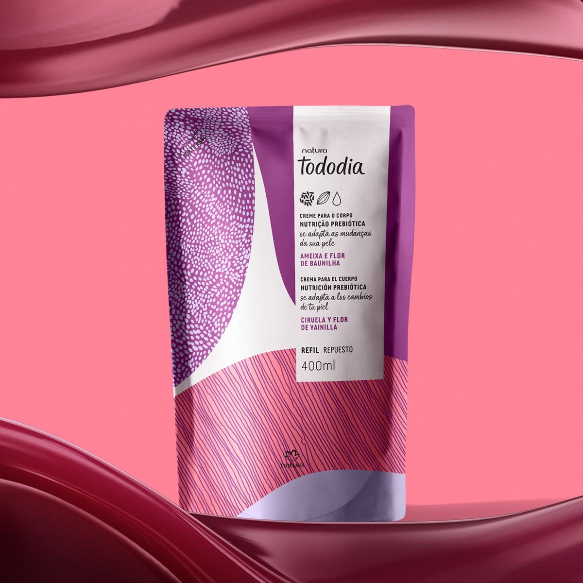 TODODIA AMEIXA E FLOR DE BAUNILHA Refil Creme Corporal 400ml