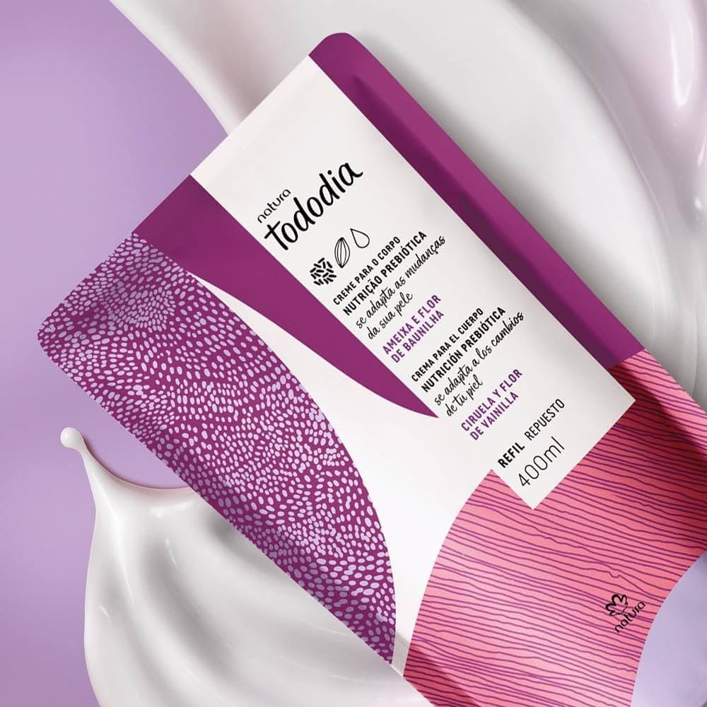 TODODIA AMEIXA E FLOR DE BAUNILHA Refil Creme Corporal 400ml