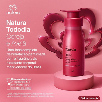 TODODIA CEREJA E AVELÃ Kit Creme Corporal + Sabonete liquido em gel