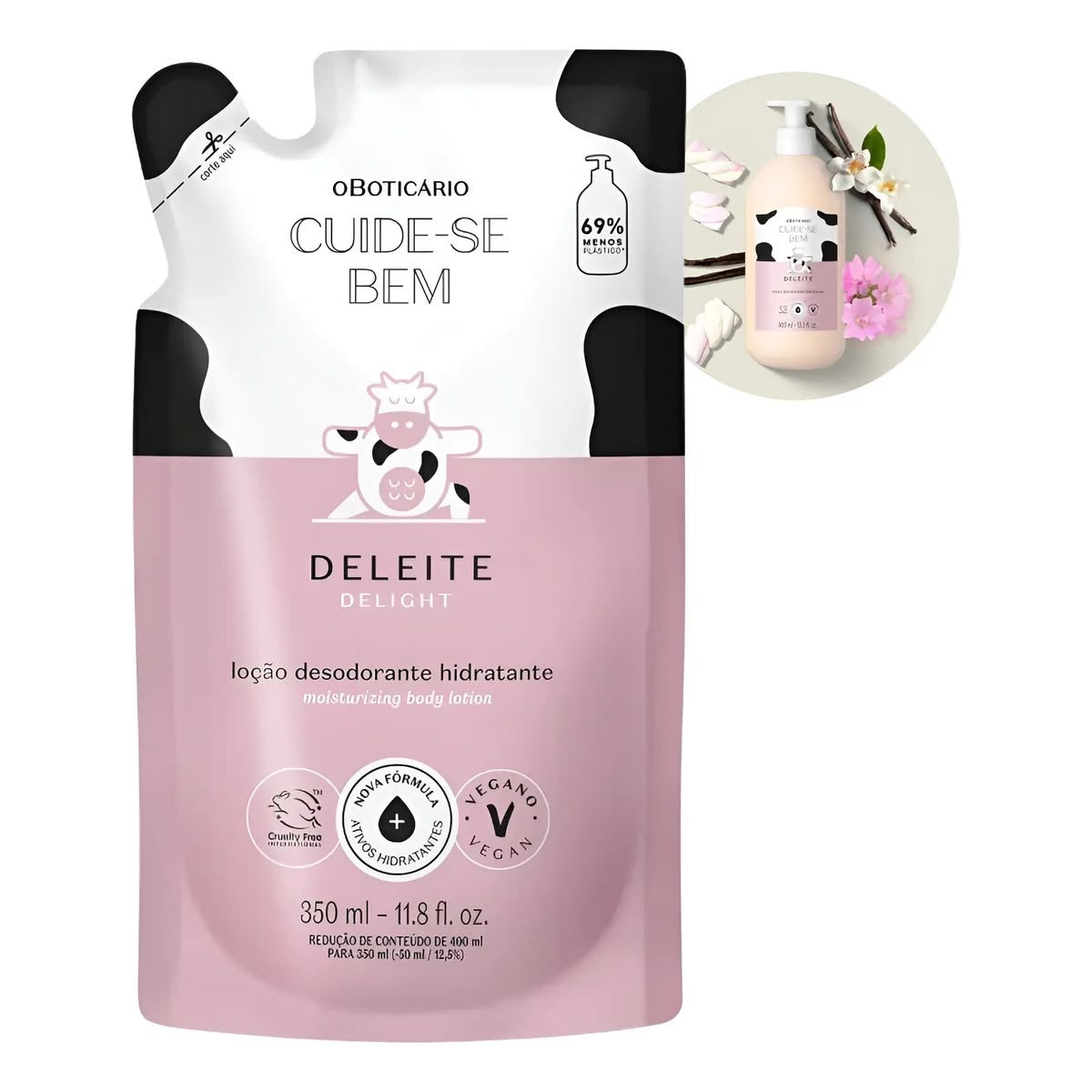 CUIDE-SE BEM DeLeite: REFIL Loção Desodorante Hidratante 350ml