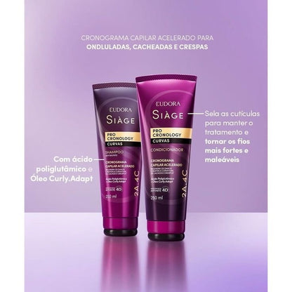 SIAGE PRO CRONOLOGY CURVAS Kit Shampoo + Condicionador