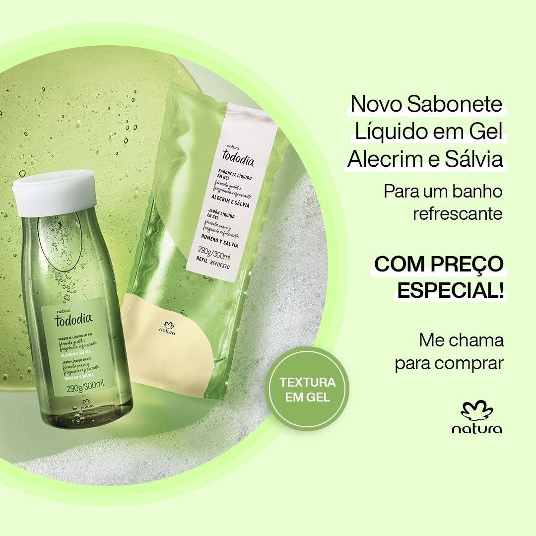 TODODIA ALECRIM E SÁLVIA Sabonete Líquido em gel 300ml