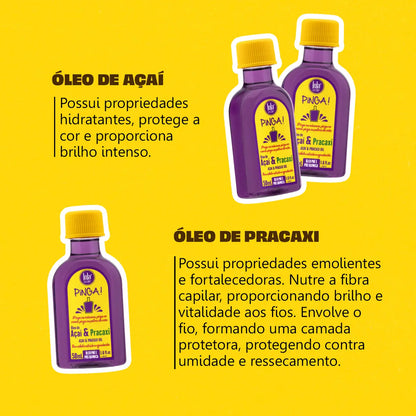 LOLA PINGA AÇAI & PRACAXI: Óleo Pré e Pós Química 50ml