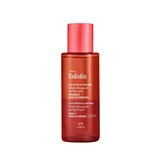 MORANGO E BAUNILHA DOURADA Óleo Bifásico Corporal 120ml