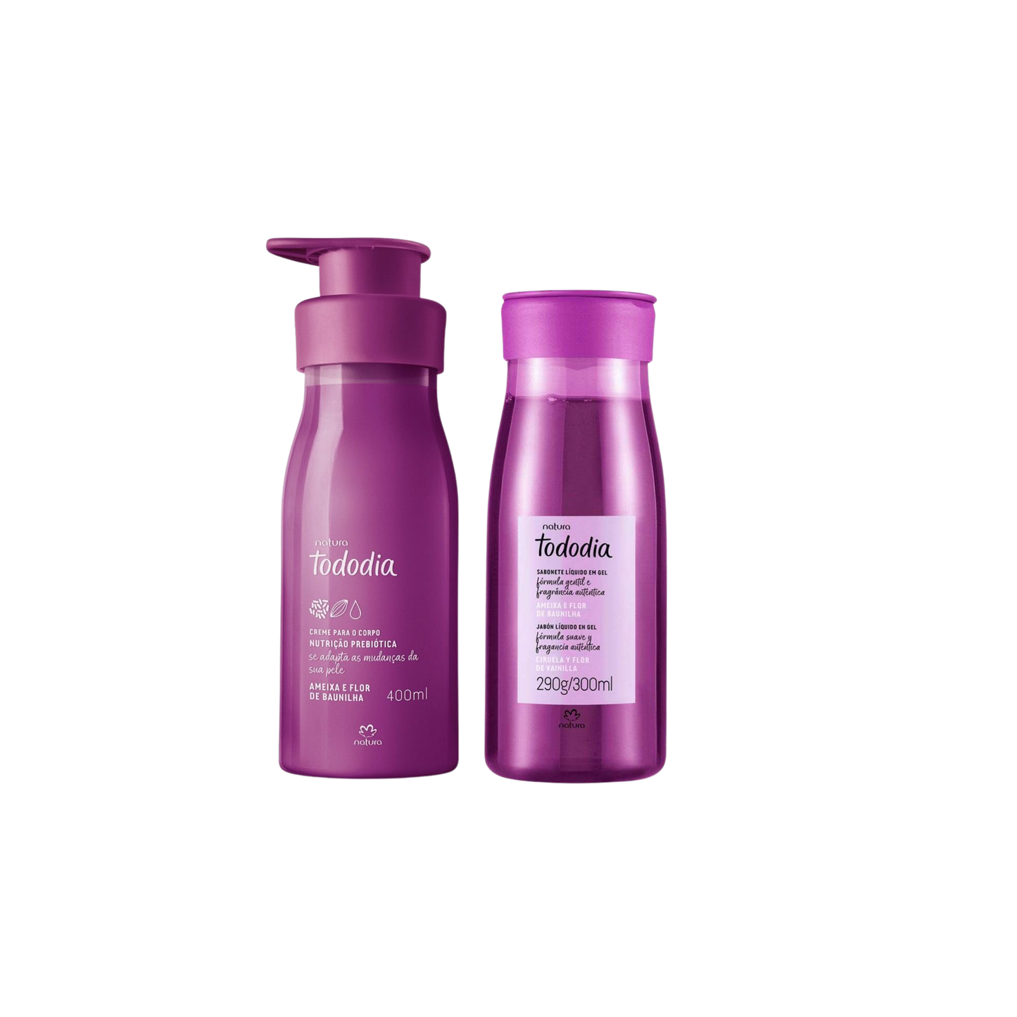 TODODIA AMEIXA E FLOR DE BAUNILHA Kit Creme Corporal + Sabonete liquido em gel