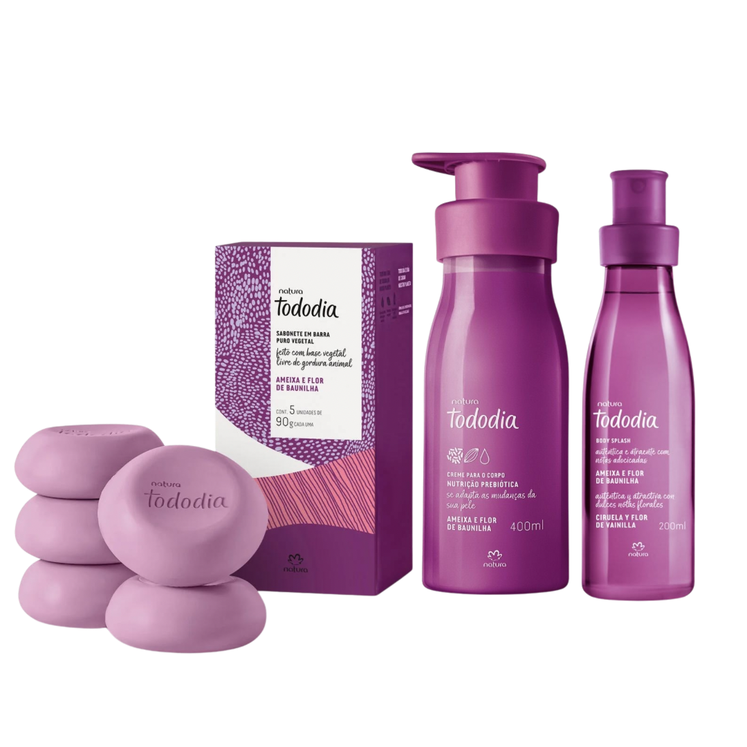 TODODIA AMEIXA E FLOR DE BAUNILHA Kit Completo
