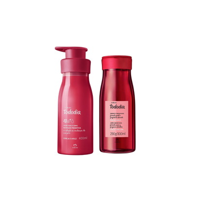 TODODIA CEREJA E AVELÃ Kit Creme Corporal + Sabonete liquido em gel