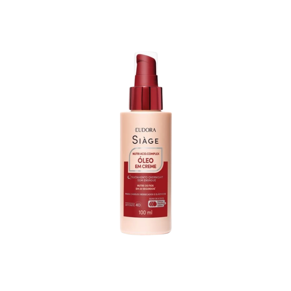 EUDORA SIAGE ÓLEO EM CREME: Leave-in + Tratamento Overnight 100ml