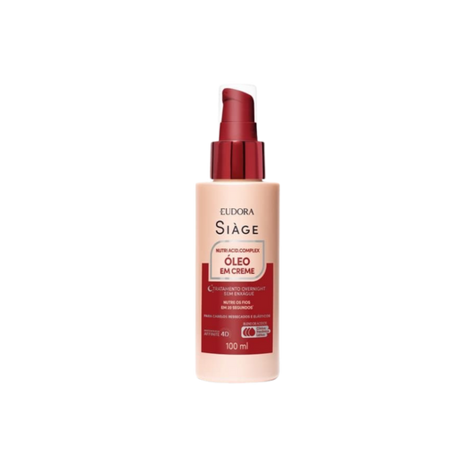 EUDORA SIAGE ÓLEO EM CREME: Leave-in + Tratamento Overnight 100ml
