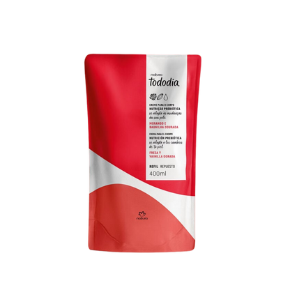 TODODIA MORANGO E BAUNILHA DOURADA Refil Creme Corporal 400ml