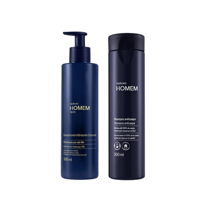 HOMEM Kit Creme Corporal + Shampoo Anticaspa