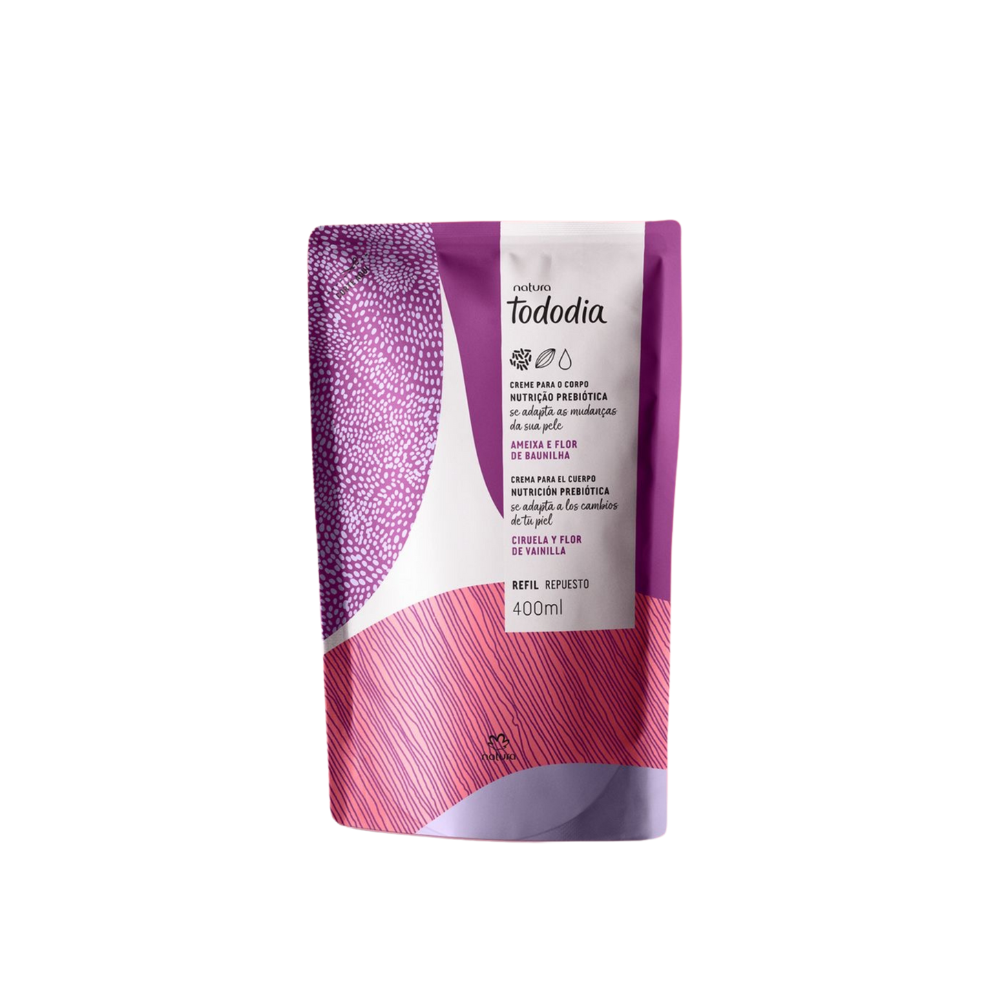 TODODIA AMEIXA E FLOR DE BAUNILHA Refil Creme Corporal 400ml