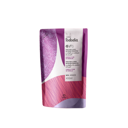 TODODIA AMEIXA E FLOR DE BAUNILHA Refil Creme Corporal 400ml